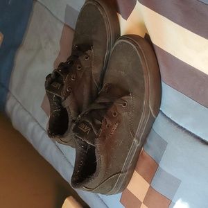 Vans black sneakers size 2 little kids